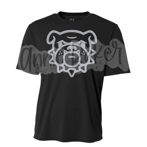 Bulldog Outline Full Chest - Performance Short Sleeve