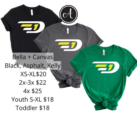 D1 Full Chest- Bella + Canvas Cotton Tshirt