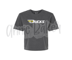 D1 Ducks Across Chest- Comfort Colors Boxy Crop