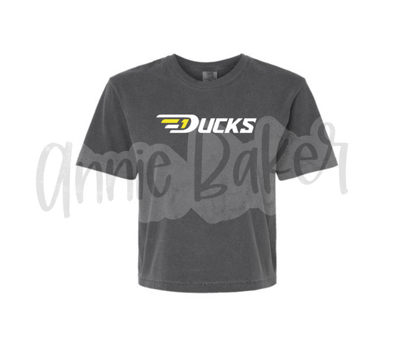 D1 Ducks Across Chest- Comfort Colors Boxy Crop