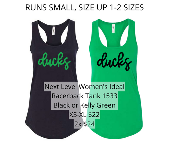 Ducks Cursive- Next Level Tank