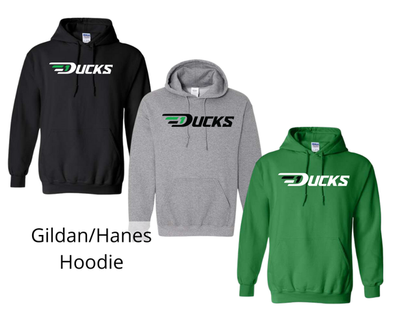 Hooded Sweatshirt - D1 Ducks Across Chest